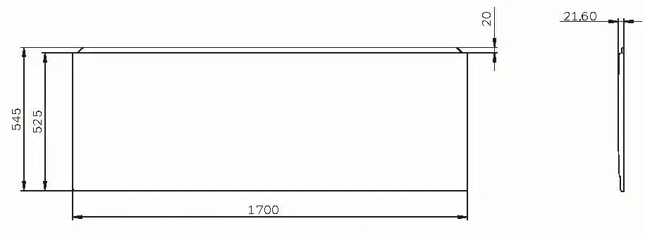 AM.PM X-Joy W72UA-170-070W-P1 Габаритні розміри