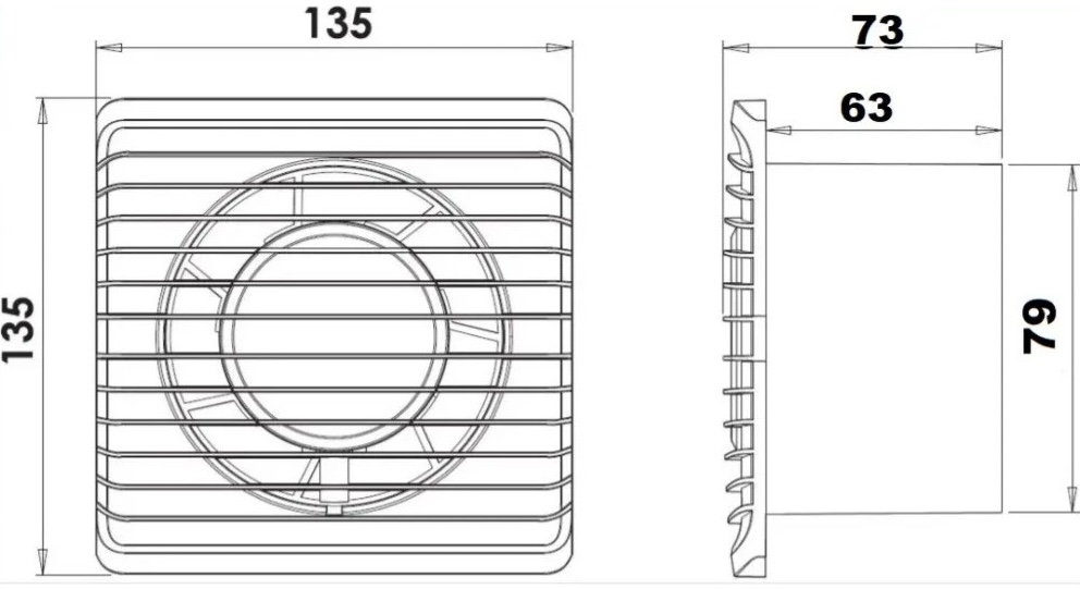 AirRoxy Planet Energy 80 S Gray (01-083) Габаритні розміри