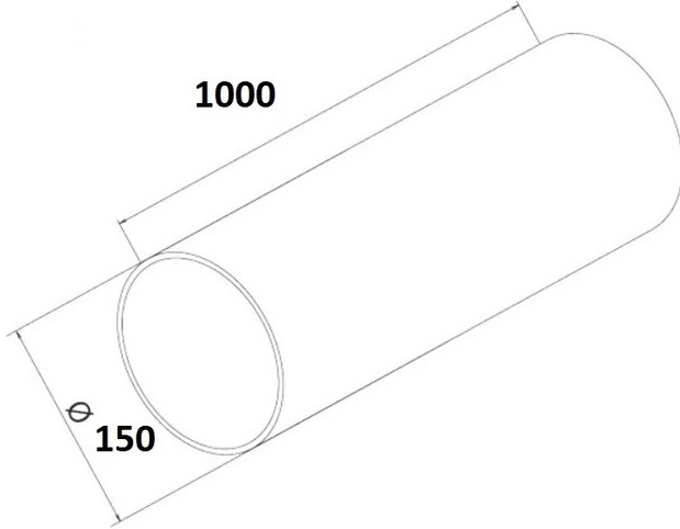 AirRoxy d150 1м (02-490) Габаритні розміри