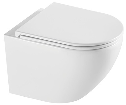 Подвесной унитаз Romstal Round Soft Close белый с крышкой 49.5 см (LT-046E-NR)