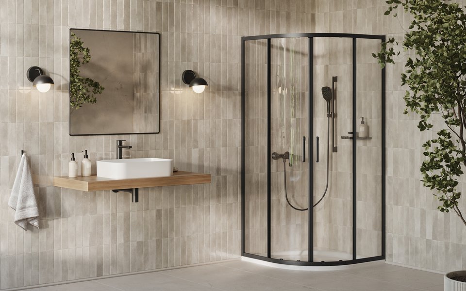 в продаже Душевая кабина Ravak X-Point Slim XPSCP4-100 R500 Transparent, Черный (X3B2A030FZ1C) - фото 3