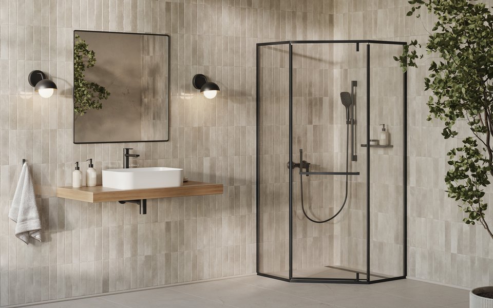 Душова кабіна Ravak X-Point Slim XPSHP3-100 Transparent, Чорний (X335A030FZ1) ціна 25194 грн - фотографія 2