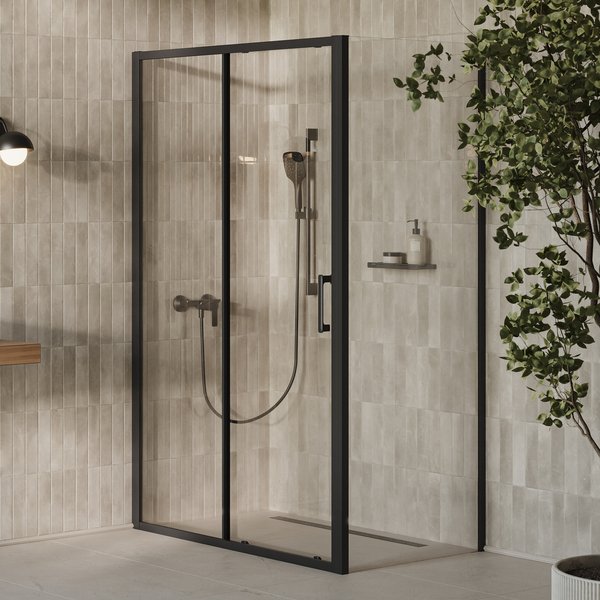 Нерухома бічна стінка Ravak X-Point Slim XPSPS-100 Transparent, Чорний (X90VA030FZ1)