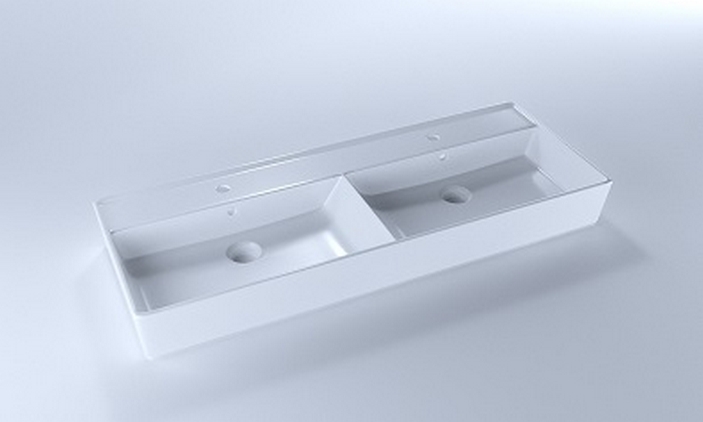 Умывальник Bartin Seramik на 2 чаши 120x45 см (70LQ24120)