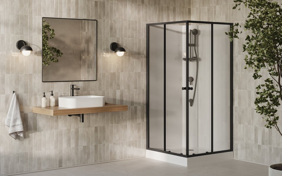 Душова кабіна Ravak X-Point Slim BOXSRV2-90 Transparent, Чорний (X82277C11Z1F) ціна 48297 грн - фотографія 2