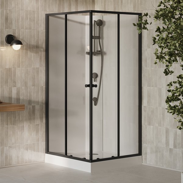 Душова кабіна Ravak X-Point Slim BOXSRV2-90 Transparent, Чорний (X82277C11Z1F)
