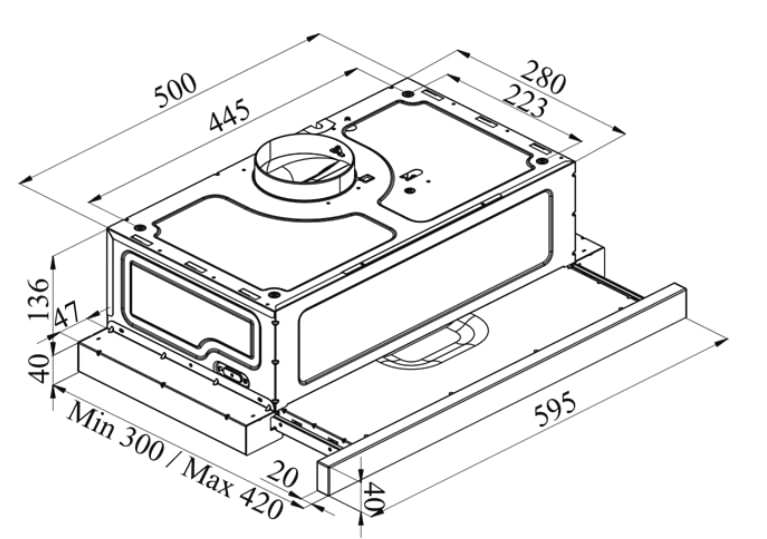 Ardesto HT-F700MINX Габаритные размеры