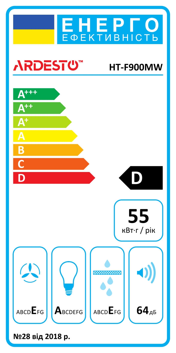 огляд товару Кухонна витяжка Ardesto HT-F900MW - фотографія 12