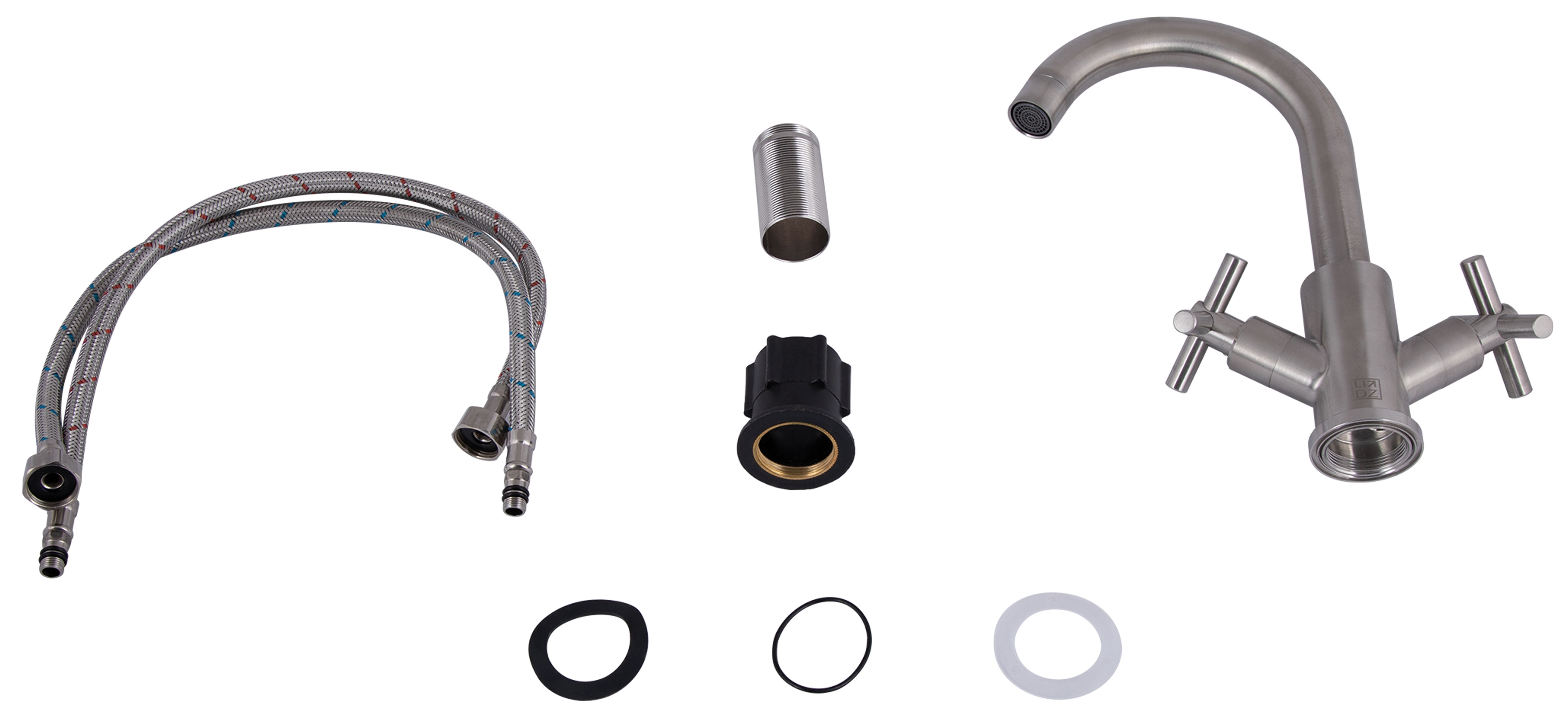 в продаже Смеситель для кухонной мойки Lidz Wind 161F Nickel LDWIN161FNKS46098 - фото 3