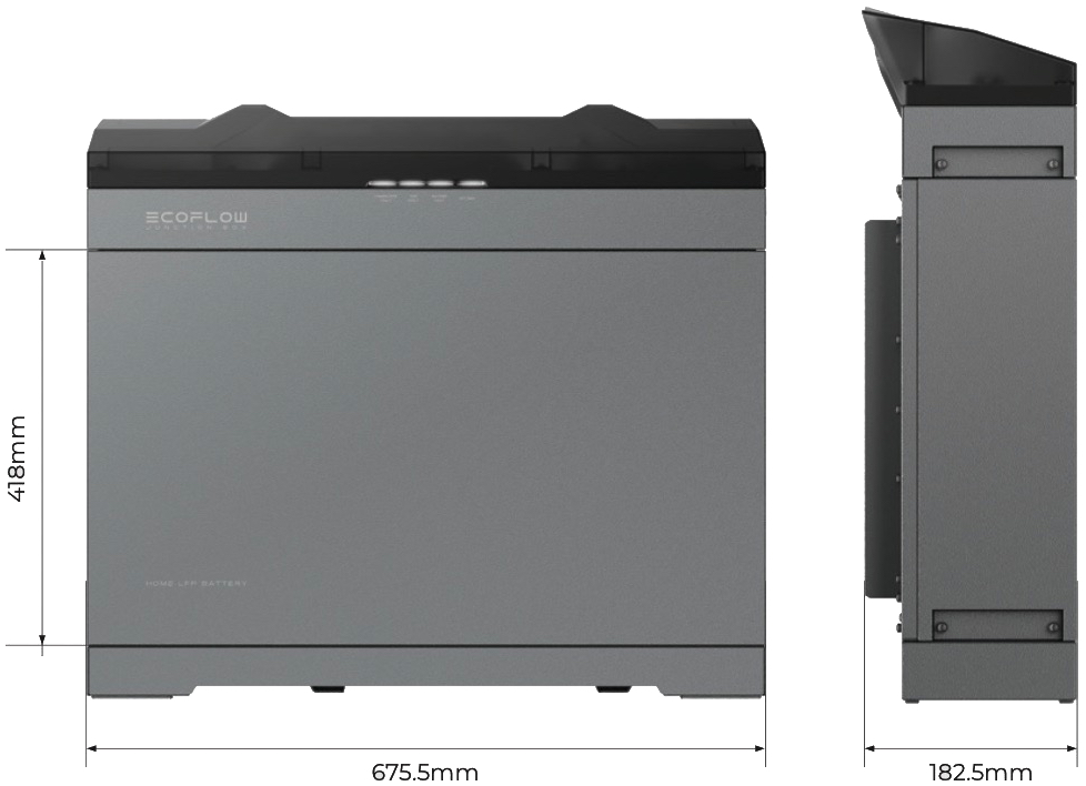 EcoFlow Power Ocean 10 kWh (трехфазный инвертор 10 kWh) Габаритные размеры