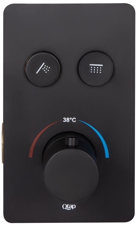 Змішувач для душу Q-tap Votice QTVOT6442T105NKB Black Matt ціна 8689 грн - фотографія 2