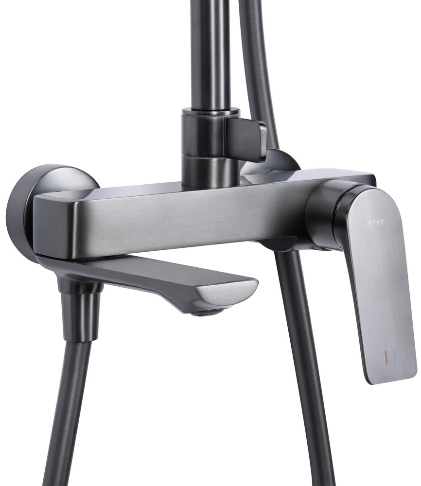 Душова система Q-tap Vlasta New QTVLA111GMB45651 Gunmetal Black PVD ціна 6938 грн - фотографія 2