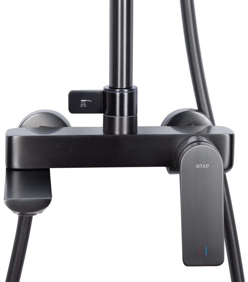 Душова система Q-tap Vlasta New QTVLA111GMB45651 Gunmetal Black PVD огляд - фото 11