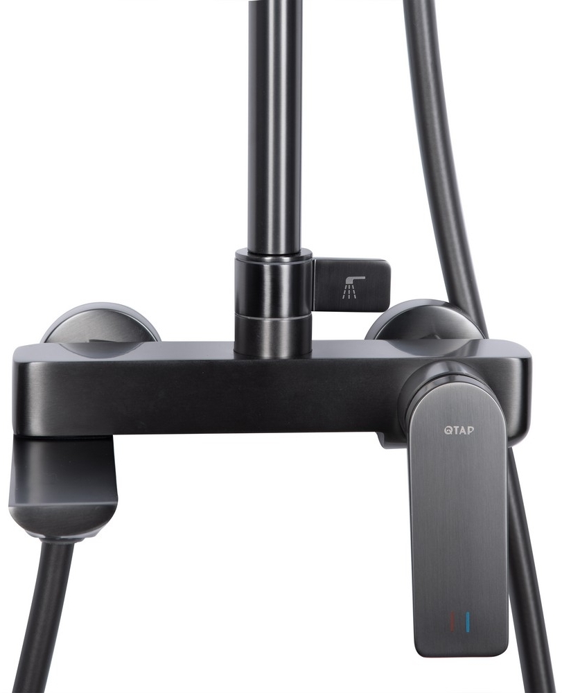 огляд товару Душова система Q-tap Vlasta New QTVLA111GMB45651 Gunmetal Black PVD - фотографія 12