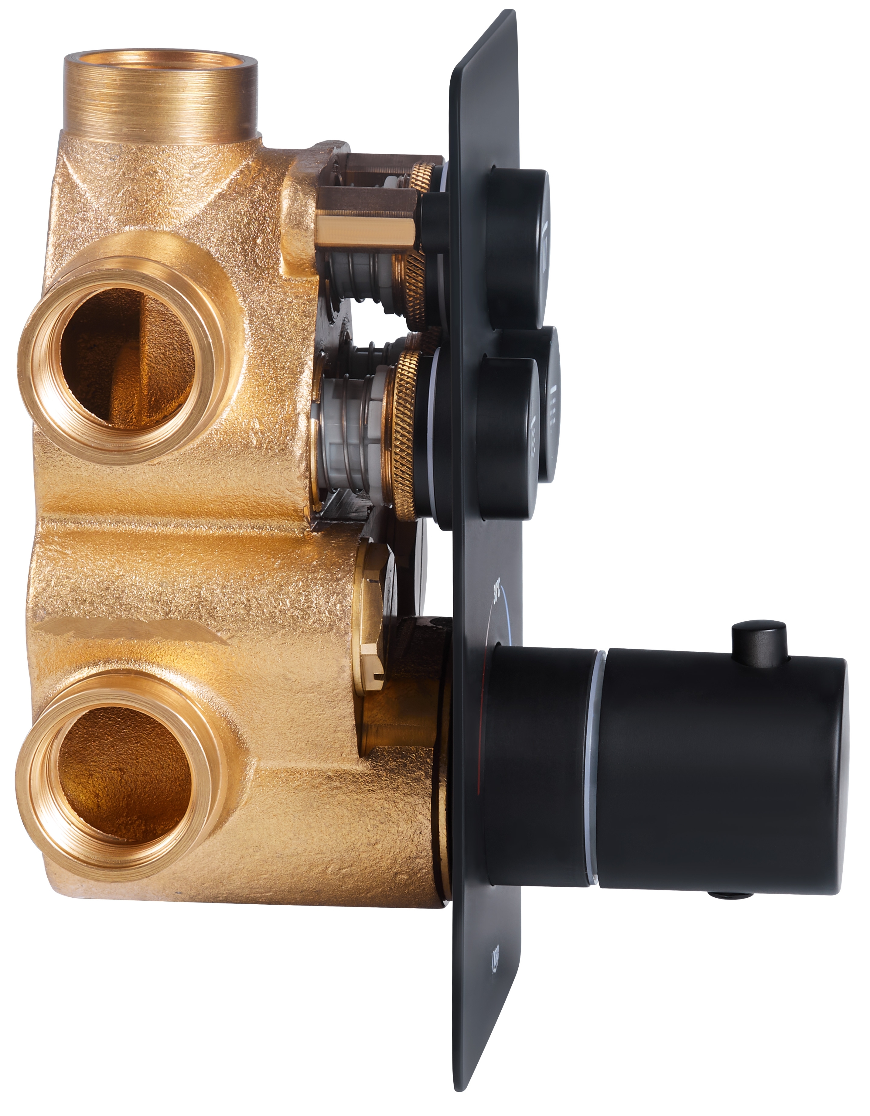 Змішувач для душу Q-tap Votice QTVOT6443T105NKB Black Matt ціна 8689 грн - фотографія 2