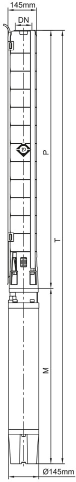 Dongyin 6SP30-22 (7777333) Габаритные размеры