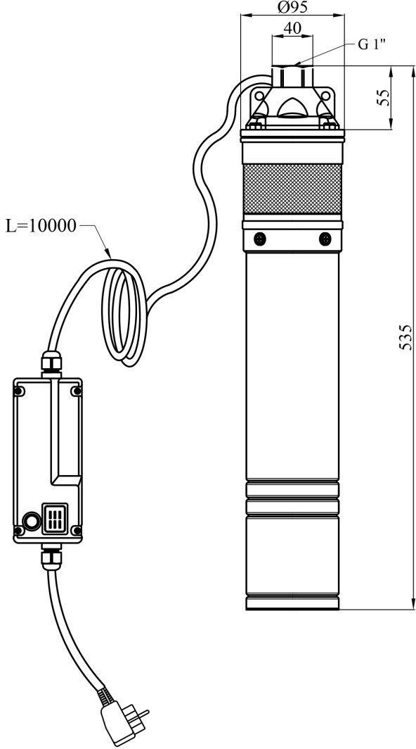 Agua 4SKM 150 Габаритные размеры