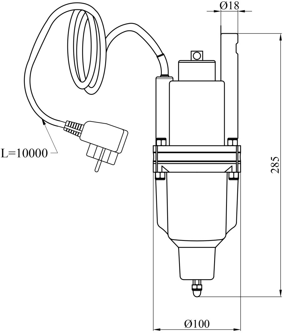 Agua XVM60-1 Габаритные размеры