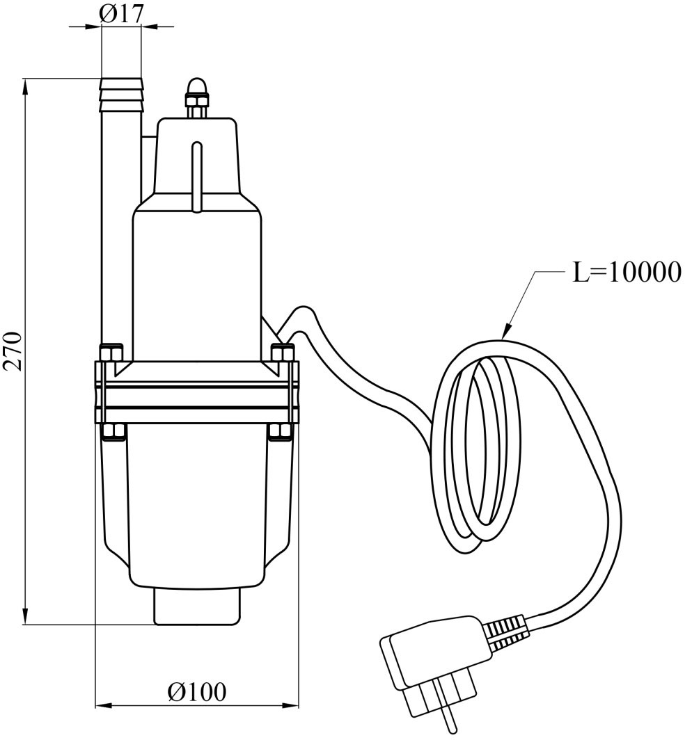 Agua XVM60 Габаритные размеры