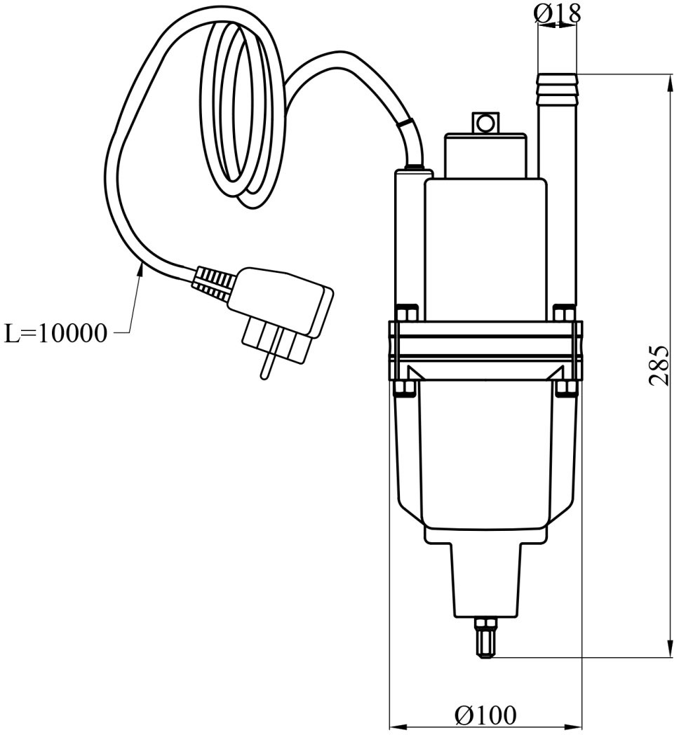 Grandwater XVM65 Габаритні розміри