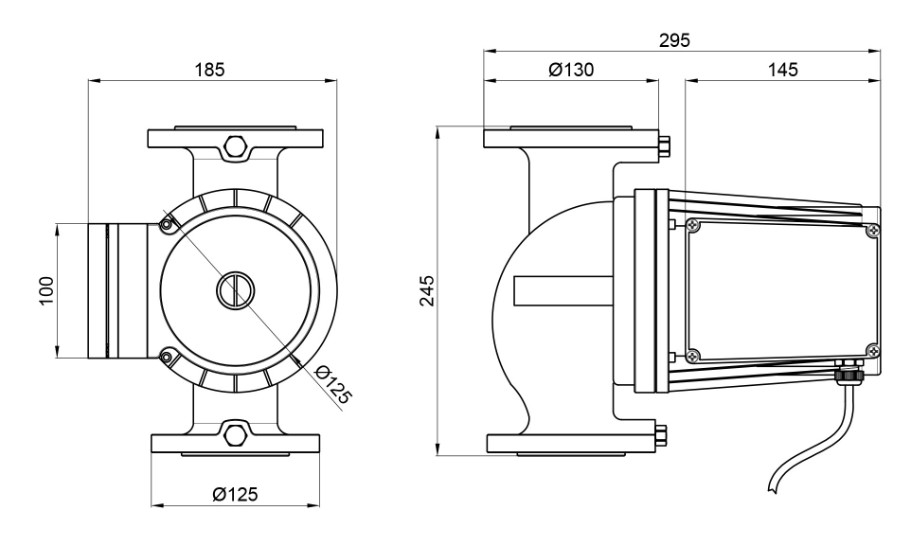 Thermo Alliance LPA40-16-700 (LPA4016700) Габаритные размеры