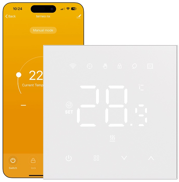 Терморегулятор Terneo NX White ціна 1660 грн - фотографія 2