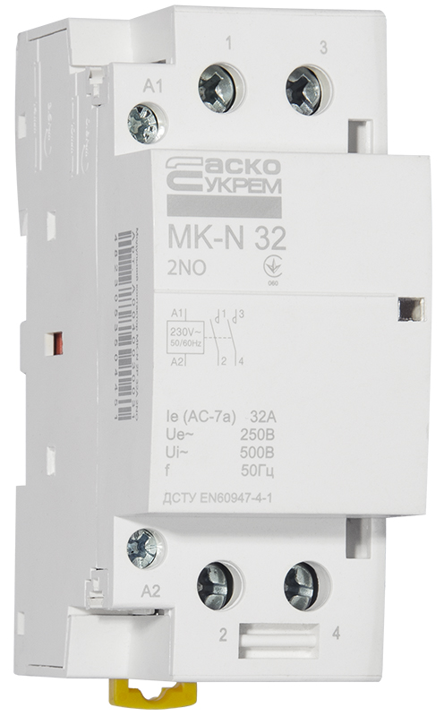 Контактор Аско-Укрем MK-N 2P 32A 2NO 220V (A0040030031) цена 877 грн - фотография 2