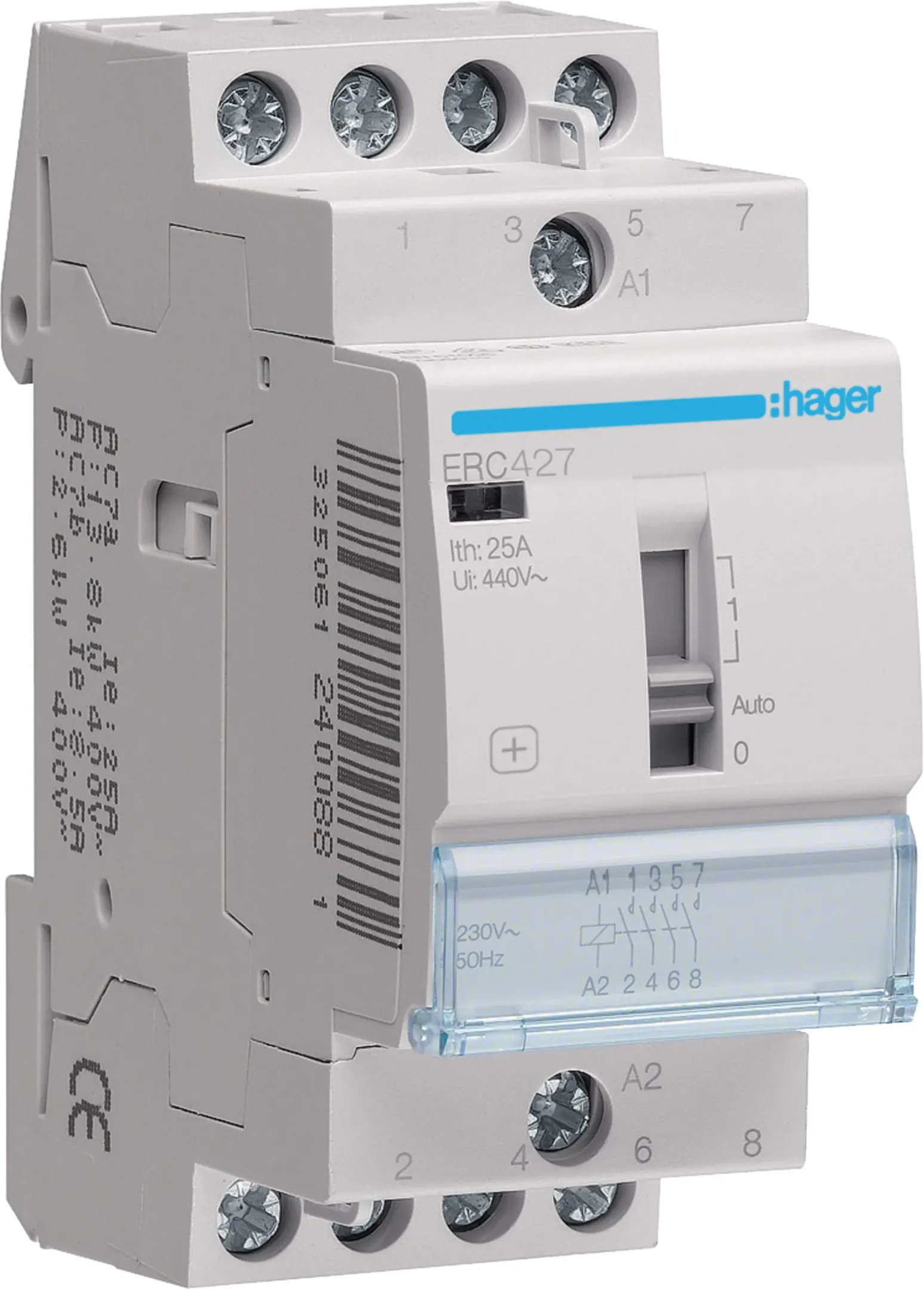 Контактор Hager 25A, 2NO+2NC, 230V (ERC427)