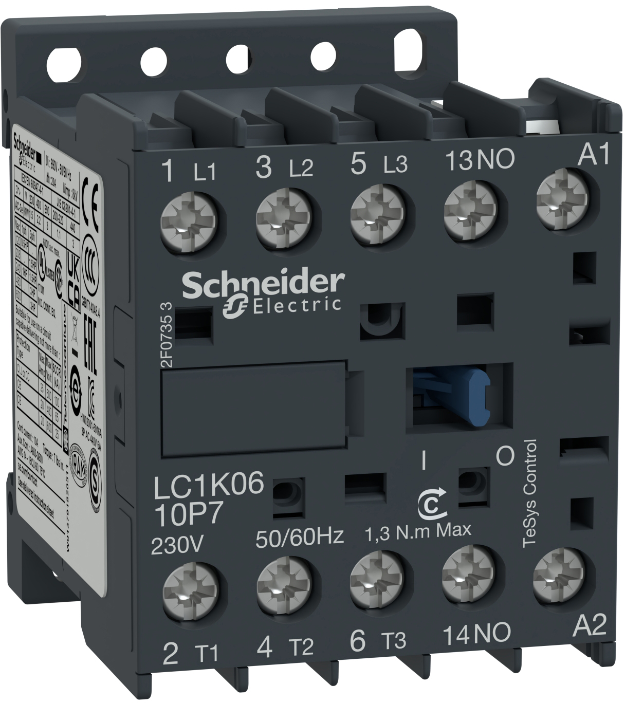 Контактор Schneider Electric 3P 16A NO 220V (LC1K1610M7)