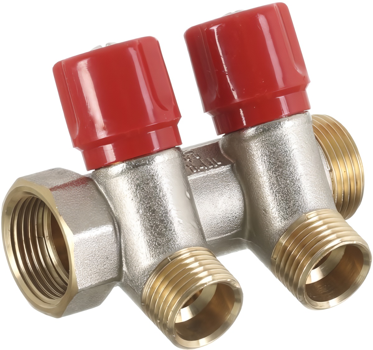 Колектор з вентилями Bianchi Ø3/4″x2x1/2″ I=36 мм red (202B05047A)
