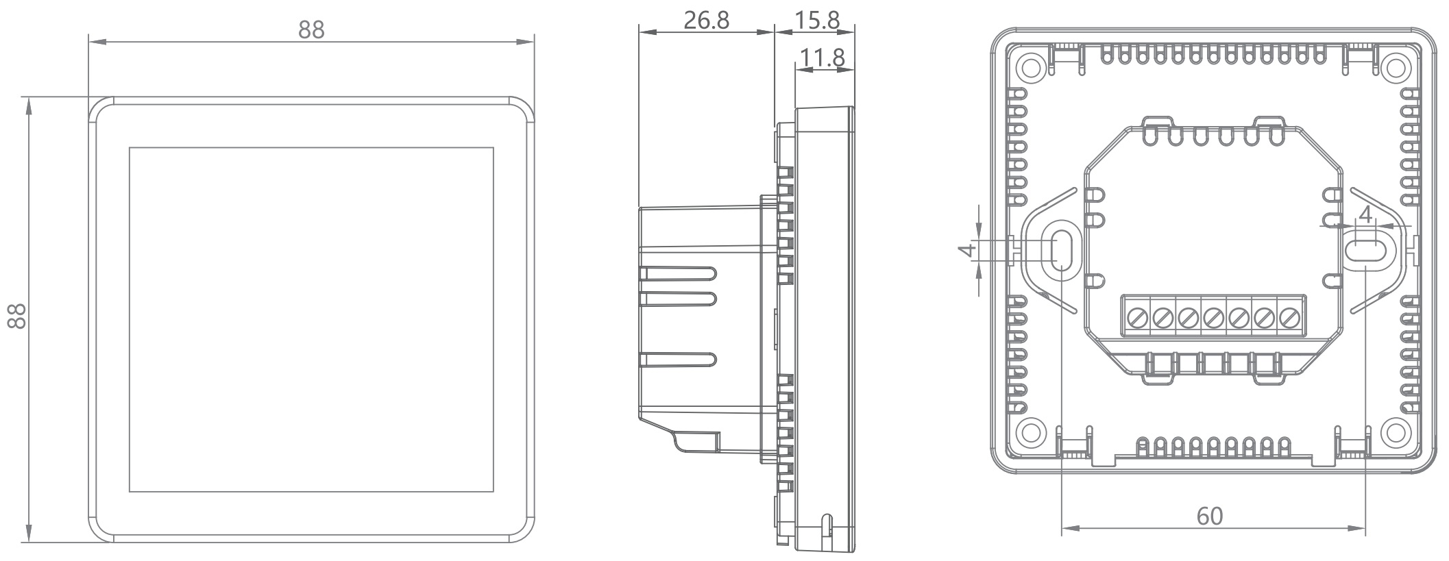 Romstal Ecoheat 500 HT-CS08 Габаритные размеры
