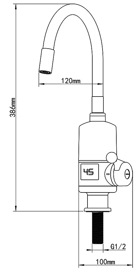 Wezer SDR-G05T-Black Габаритные размеры