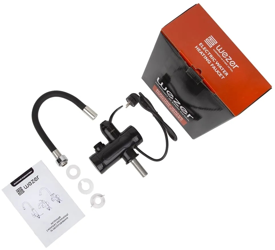 в продажу Проточний водонагрівач Wezer SDR-G15T-Black - фото 3