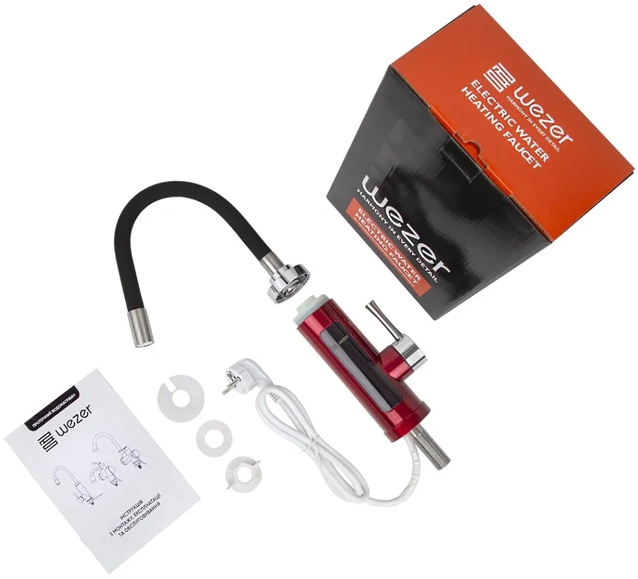 в продаже Проточный водонагреватель Wezer SDR-G16T-Red - фото 3