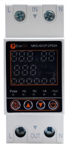 Реле напруги EnerGo NRG-AVCP-2P63A ціна 816 грн - фотографія 2