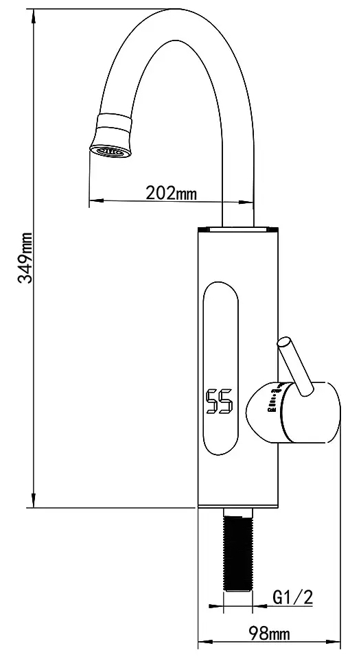 Wezer SDS-A14T Габаритні розміри