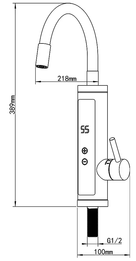 Wezer SDS-G9TC Габаритні розміри