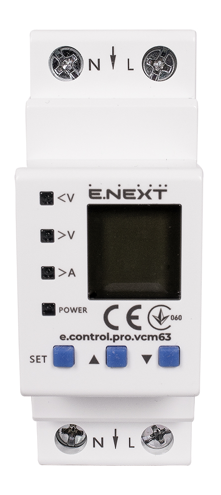 Реле напряжения E.Next e.control.pro.vcm63 (p0690103) цена 995 грн - фотография 2