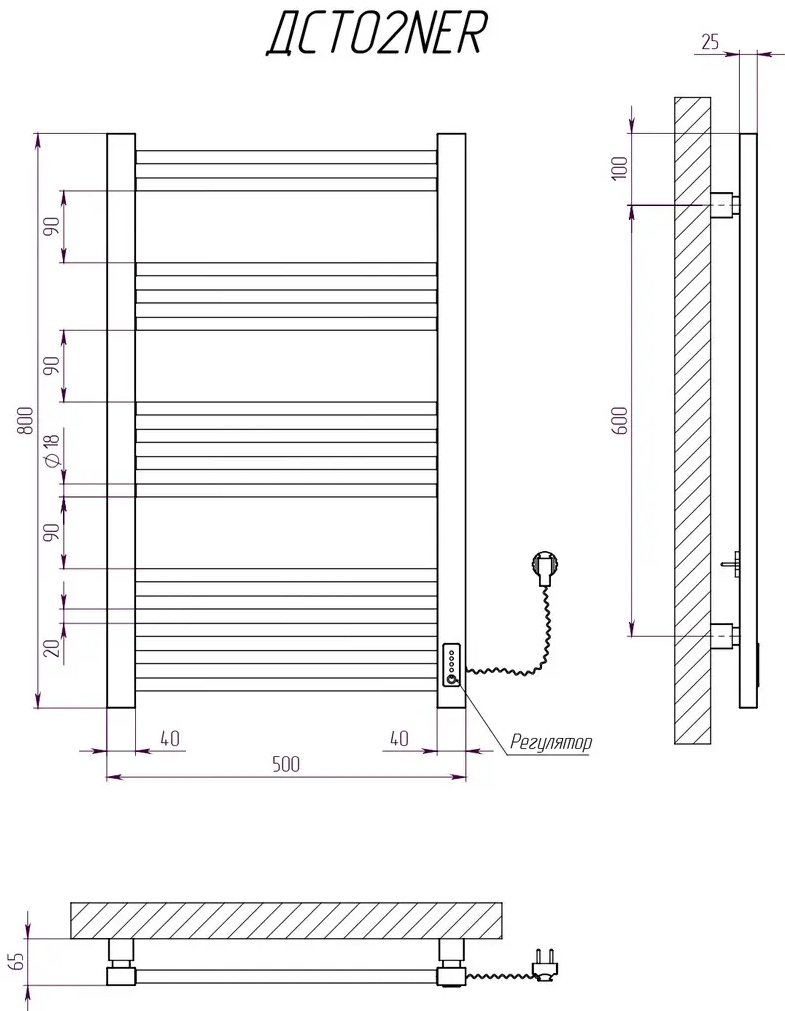 Kosser Степ New 800x500 ER (ДСТ02NER) Габаритні розміри
