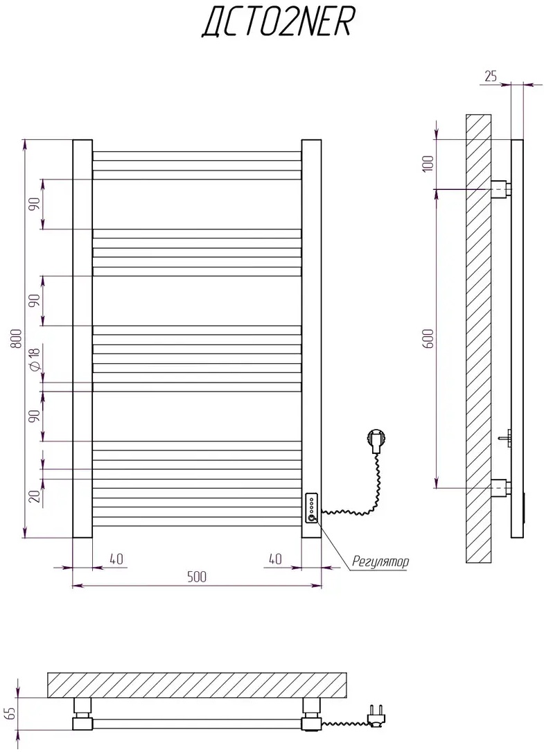 Kosser Степ New 800x500 ER (ДСТ02NERW) Габаритні розміри