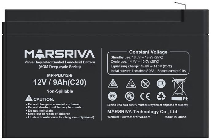 Аккумулятор Marsriva AGM 12V/9Ah (MR-PBU12-9) отзывы - изображения 5