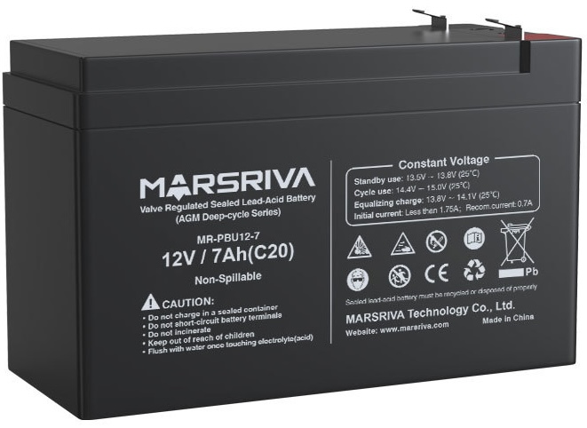 в продаже Аккумулятор Marsriva AGM 12V/7Ah (MR-PBU12-7) - фото 3