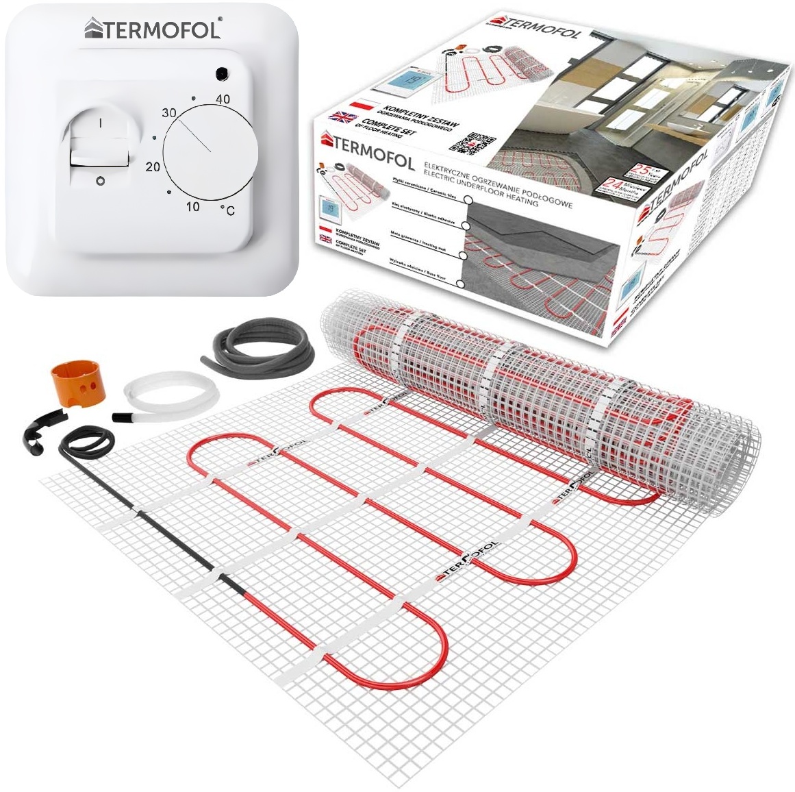 Комплект теплого пола Termofol TF-HM-150-80 + терморегулятор TF-H3
