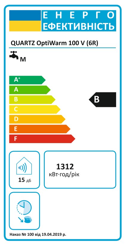 Комбинированный водонагреватель Quartz OptiWarm 100 V (6R) цена 11550 грн - фотография 2