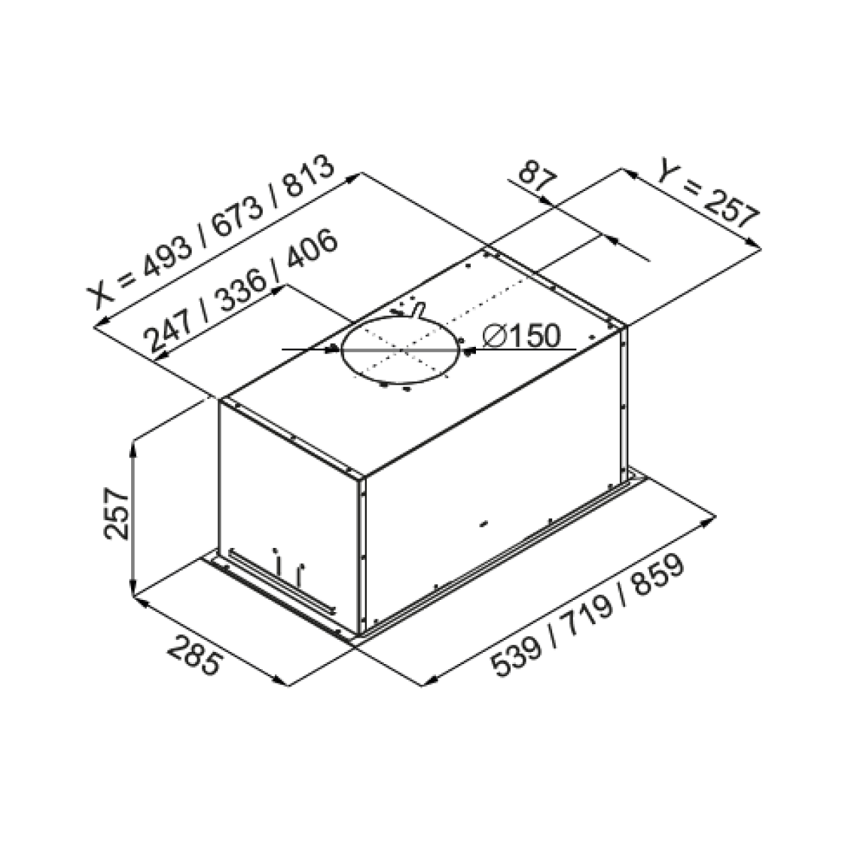 Best Chef Loft Box 1100 White 54 (4F493N2A7B) Габаритные размеры