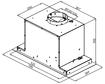 Best Chef Medium Box 900 inox 60 2.0 (OAREP260JFP.S3.SA.SK) Габаритные размеры