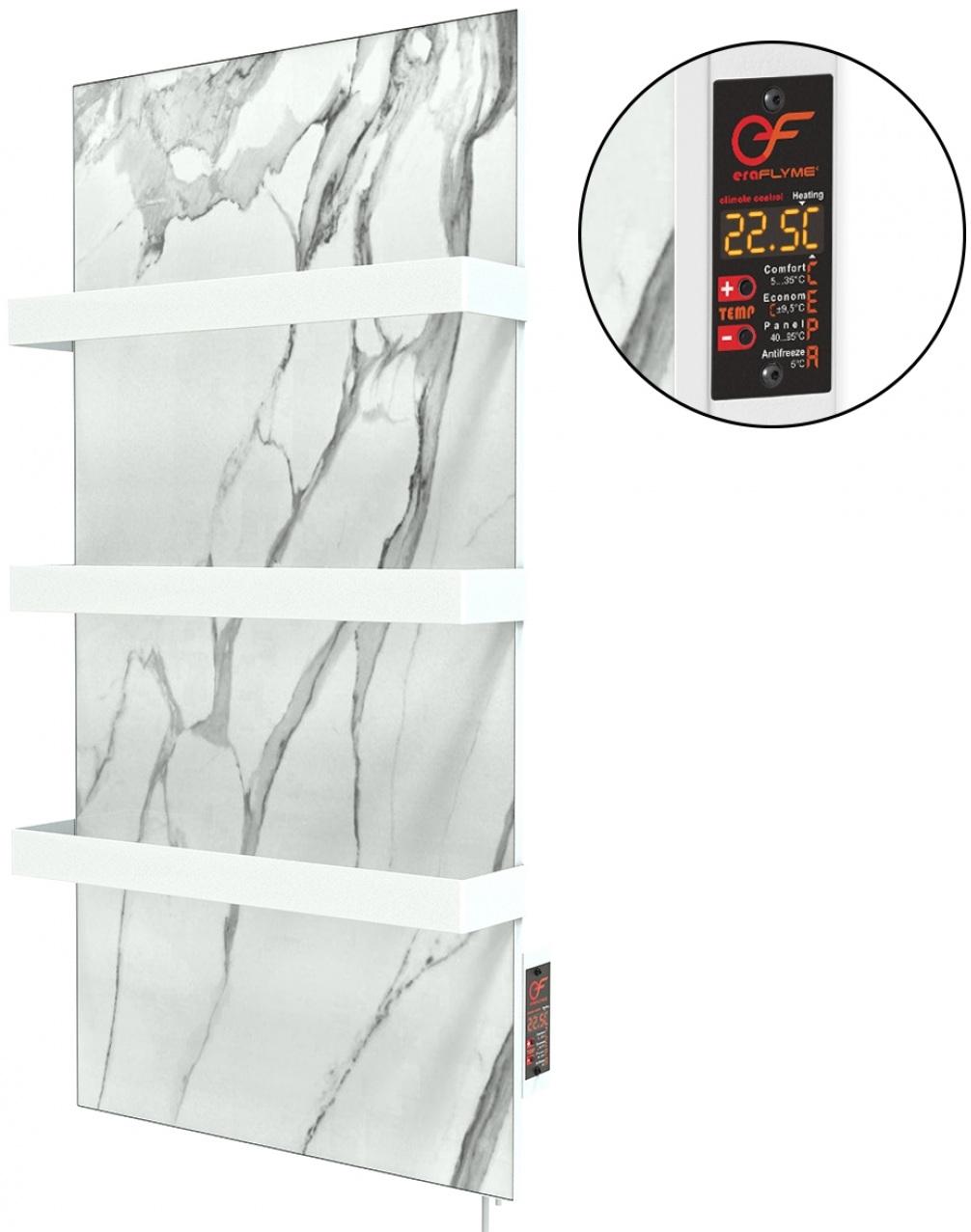 Купити рушникосушка Flyme 400TW(3) білий камінь із білими дужками уцінка в Чернігові