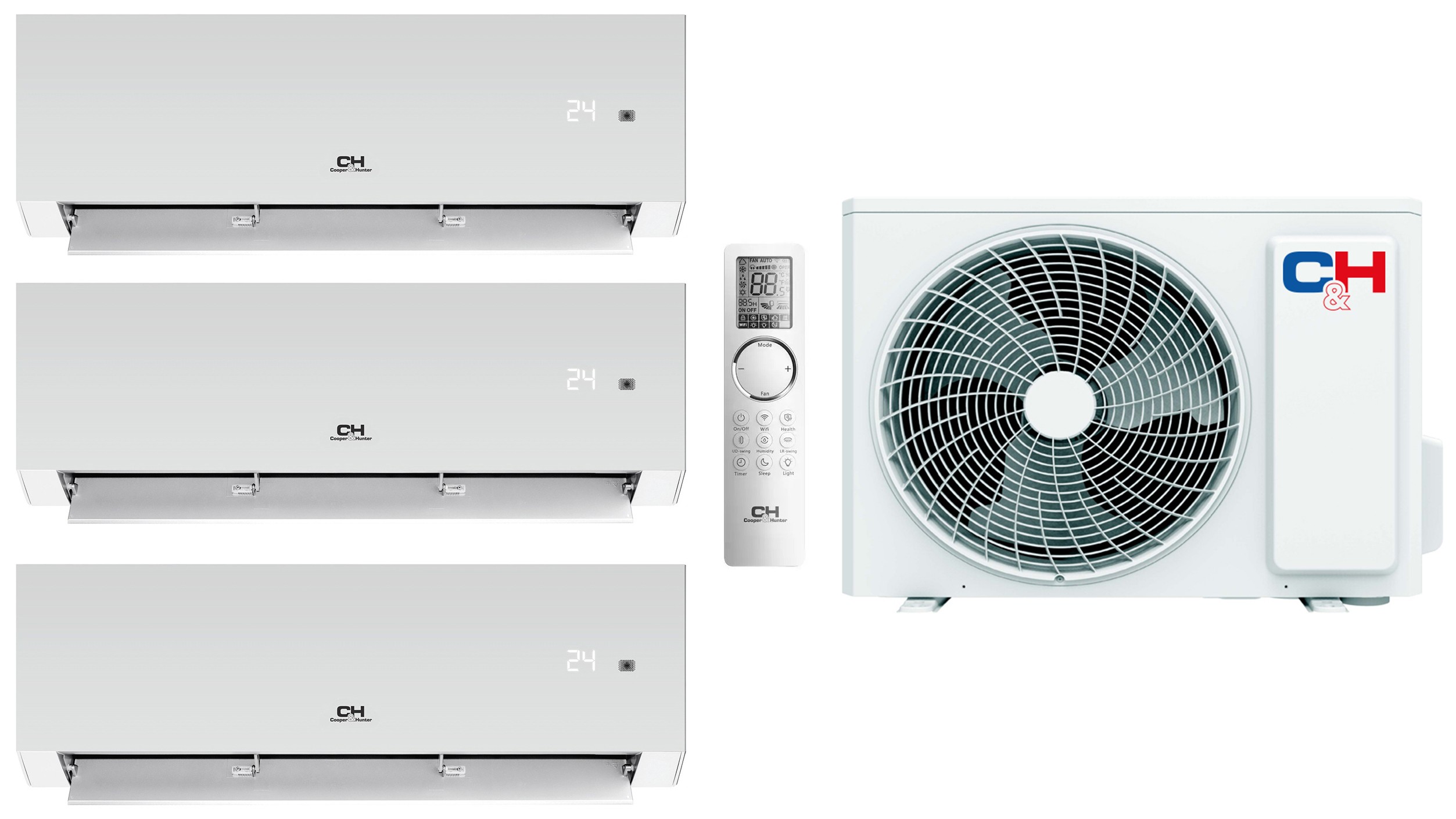Комплект мультисплит системы Cooper&Hunter Nature White Multi 24 (9+9+9)
