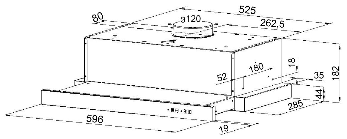 Best Chef Simple touch 750 inox 60 (OCORB60I4UW.S3.SA.SSA_BST) Габаритні розміри