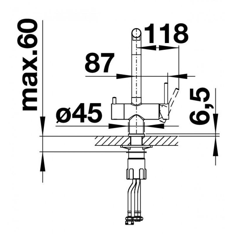 Blanco FONTAS II (527714) Габаритні розміри